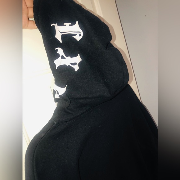 Forever 21 Black Hoodie with White Lettering - Picture 6 of 11